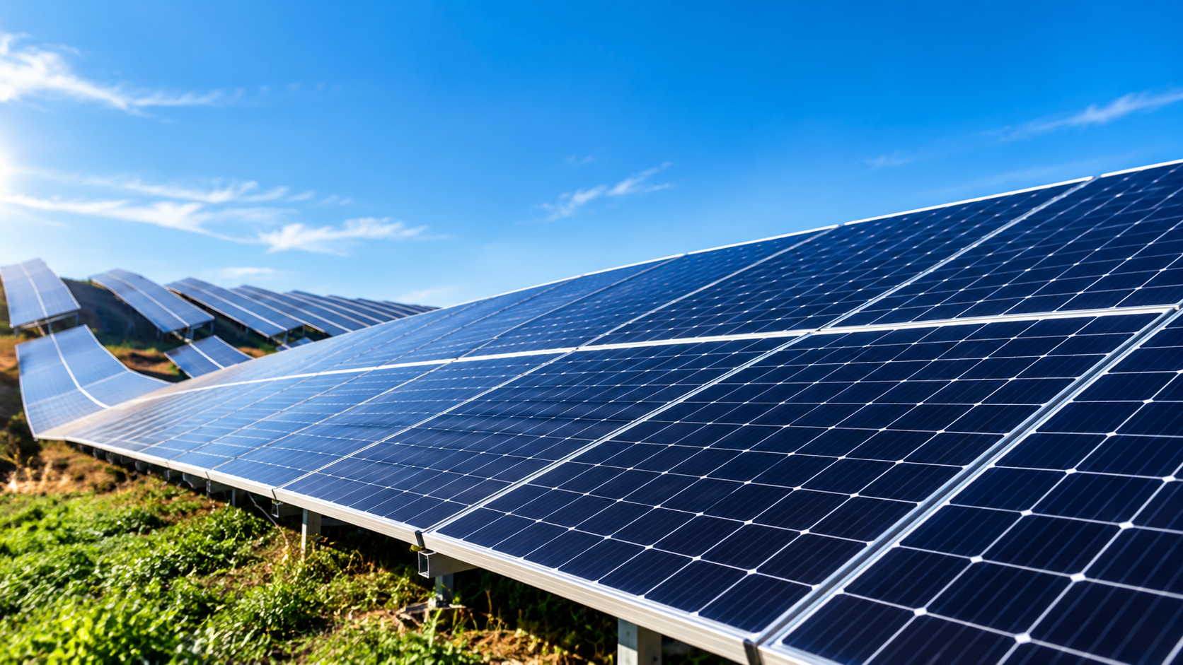 Campo de paneles solares